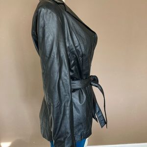 Black leather jacket